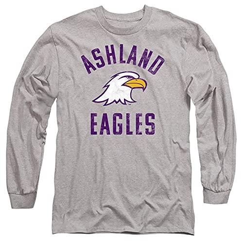 Ashland University Official Ashland Eagles Logo Unisex Adult Long-Sleeve T Shirt,Athletic Heather, Medium