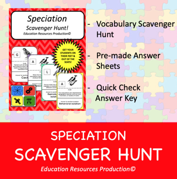 Speciation Scavenger Hunt Activity