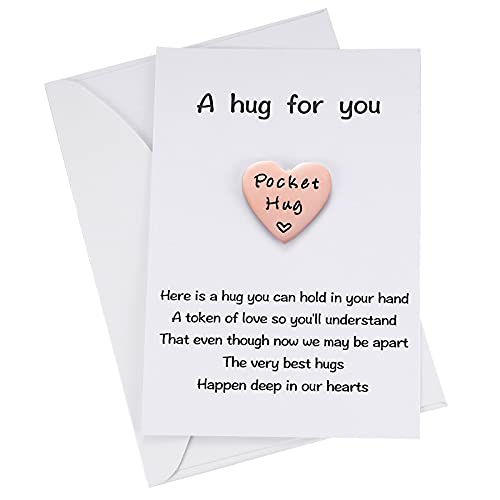 MIXJOY Cute Little Heart Pocket Hug Token Gift Card – Isolation NHS Social Distancing Thinking of You Love Gift for Family Friends