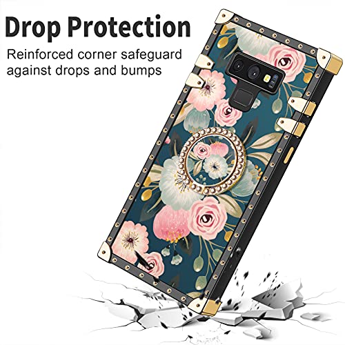 HoneyAKE Case for Samsung Galaxy Note 9 Case with Kickstand Women Girls Soft TPU Shockproof Protective Heavy Duty Cushion Reinforced Corner Case Compatible with Samsung Galaxy Note 9 6.4 inch Flower | The Storepaperoomates Retail Market - Fast Affordable Shopping