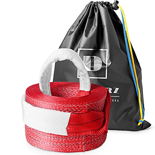 Tow Strap Heavy Duty 20 ft 90000 lbs – Dawnerz Towing Rope 6 m 42 Tons for Truck and Bus