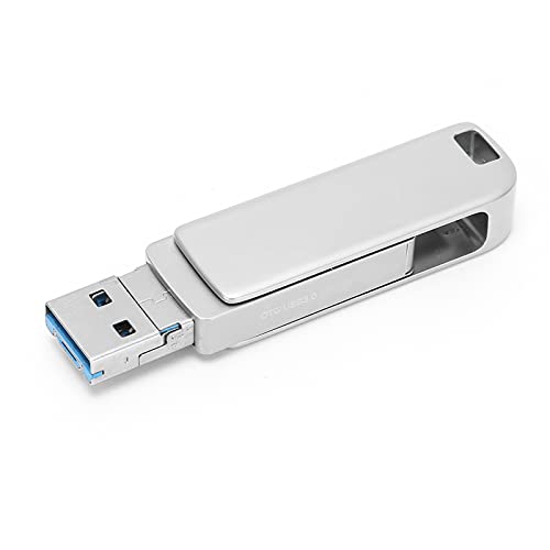 Y40D Yvo-nne USB Micro USB Type C OTG Mini Portable USB 3.0 Memory Stick, 20-50MB / s Write and 60 -100MB / s Read Flash Drive High Speed U Disk, 3 Ports U Disk for PC(128G)