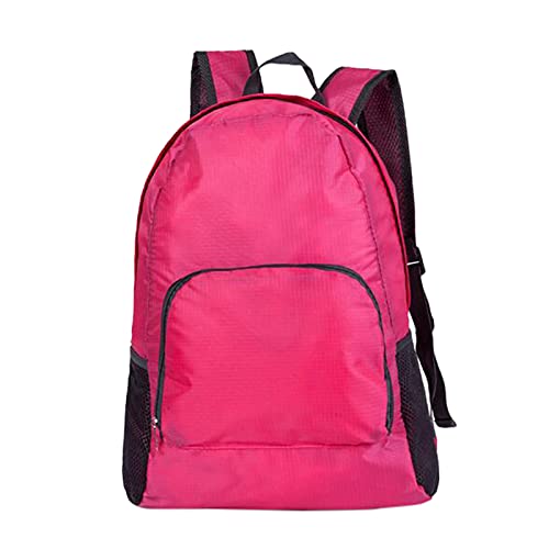 Men’s Women‘s Leisure Large Capacity Foldable Lightweight Durable Water Resistant Travel Backpack | Packable Backpack | Daypack(Pink)