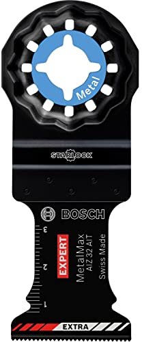 Bosch Professional 1x Expert MetalMax AIZ 32 AIT Multitool Blade (for Steel, Stainless Steel, Width 32 mm, Accessories Multitool)