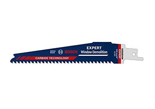 Bosch Professional 1x Expert ‘Window Demolition’ S 956 DHM Reciprocating Saw Blade (for Wood with Tough Metal, Length 150 mm, Accessories Reciprocating Saw)