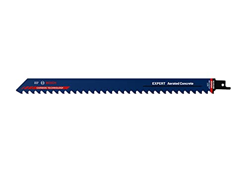 Bosch Professional 10x Expert ‘Aerated Concrete’ S 1241 HM Reciprocating Saw Blade (Tooth spacing [mm] / TPI 8.5 / 3xTotal length [mm] 300 mm, Accessories Reciprocating Saw)