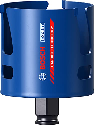 Bosch Professional 1x Expert Construction Material Hole Saw (Ø 70 mm, Accessories Rotary Impact Drill)