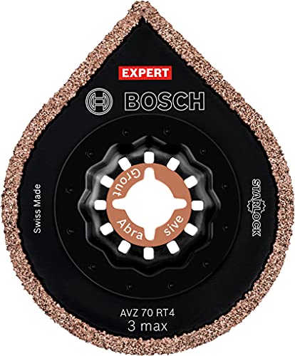 Bosch Professional 1x Expert 3 max AVZ 70 RT4 Multitool Grouting Plates (for Mortar, Ø 70 mm, Accessory Multitool)