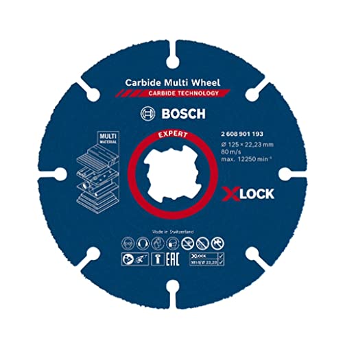 Bosch Professional 1x Expert Carbide Multi Wheel X-LOCK Cutting Disc (for Hardwood, Ø 125 mm, Accessories Small Angle Grinder)