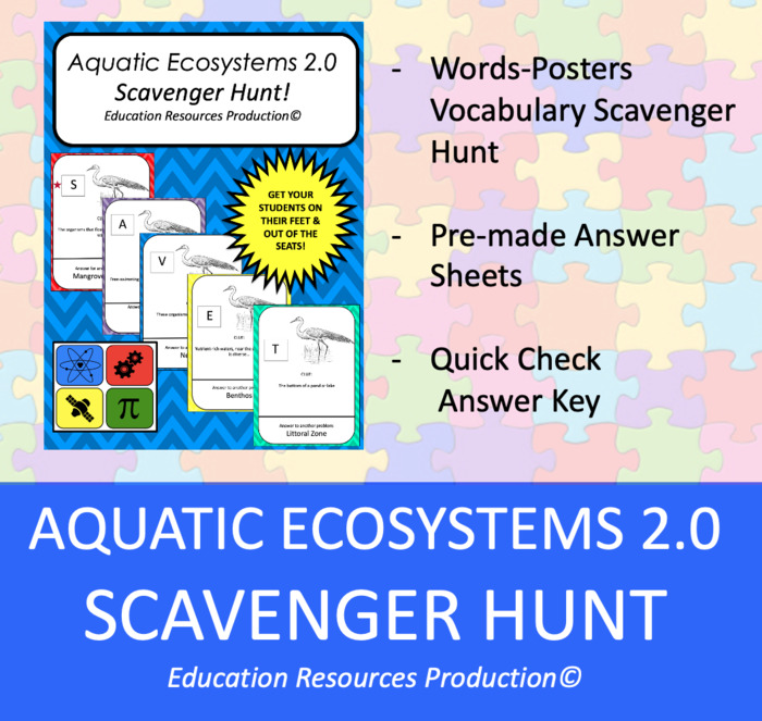 Aquatic Ecosystems Scavenger Hunt Circuit Activity | The Storepaperoomates Retail Market - Fast Affordable Shopping