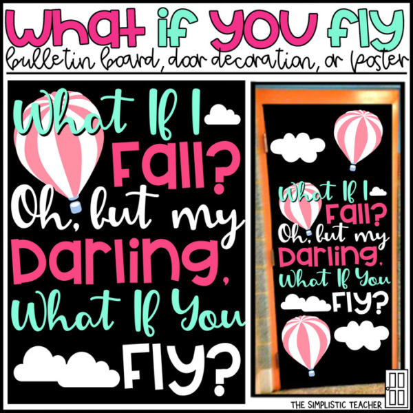 What If You Fly Growth Mindset Bulletin Board, Door Decoration Kit, or Poster