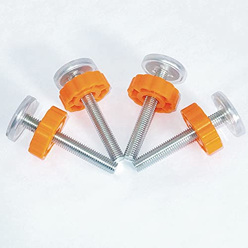 Pressure Baby Gates Threaded Spindle Rods, Walk Thru Gates Accessory Screw Bolts M10 x 80MM for Baby and Child Safety gate Stairway Barrier Pet Dog Isolation Fence 4 Pcs (Orange)