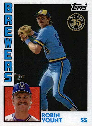 2019 Topps Silver Pack Series 2 Chrome Refractors #T84-24 Robin Yount Milwaukee Brewers Baseball Card NM-MT (Series Two)