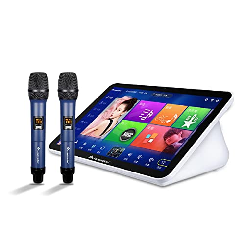 2021 InAndOn Karaoke Machine, 15.6 inch Karaoke System with Wireless Microphone, YouTube Song, Cloud Song Update, Real-time Score, KTV Player, 4T