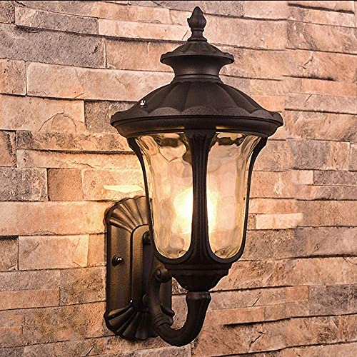 Glass Wall Lantern Lights European Retro Industrial Aluminum Wall Sconce Villa Street Home Garden Balcony Decorative Wall Lamps Outdoor Waterproof Vintage Creative E27 ( Color : Brass ) | The Storepaperoomates Retail Market - Fast Affordable Shopping