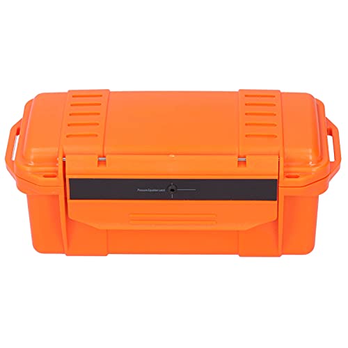 Alomejor Waterproof Storage Case Outdoor Shockproof Carrying Box Container Tool Box Orange