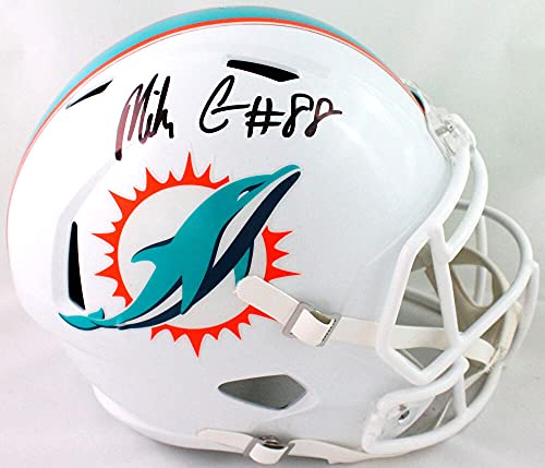 Mike Gesicki Autographed Miami Dolphins Speed F/S Helmet- Beckett W Black