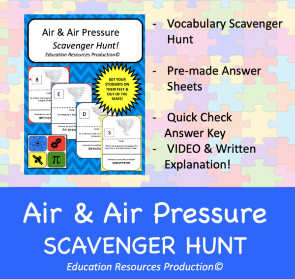 Air & Air Pressure Scavenger Hunt Activity