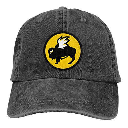 Buffalo Wild Wings Classic Baseball Cap 100% Cotton Fits Men Women Washed Vintage Denim Hat Adjustable Low Profile Dad Hat for Outdoor Sports (Black)