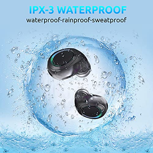 VOLT PLUS TECH Wireless V5.1 PRO Earbuds Works for Samsung Galaxy A72 4G/5G/A32 5G/A52 5G IPX3 Bluetooth Touch Waterproof/Sweatproof/Noise Reduction with Mic (Black) | The Storepaperoomates Retail Market - Fast Affordable Shopping