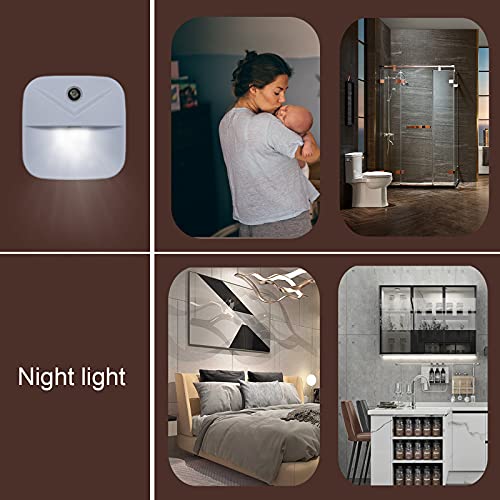 YRWXZYO 6 Pack Night Light Plug in, White LED Nightlights with Smart Dusk to Dawn Sensor, Plug into Wall Nightlights Suitable for Bedroom, Bathroom, Hallway, Kitchen, Stairs, Kids, Adults, Kids Room | The Storepaperoomates Retail Market - Fast Affordable Shopping