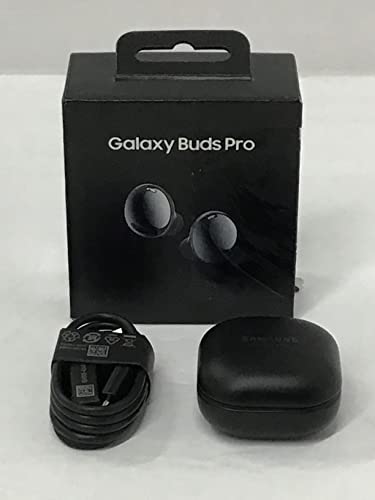 SAMSUNG Galaxy Buds Pro, Bluetooth Earbuds, True Wireless, Noise Cancelling, Charging Case, Quality Sound, Water Resistant, Phantom Black (US Version) (Renewed)