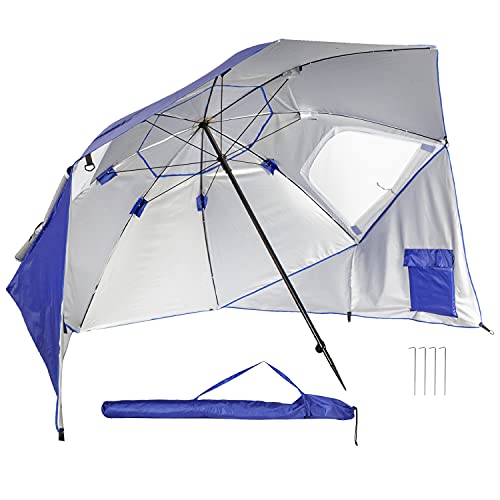 Homewell Beach Umbrella Tent Canopy for Outdoor, Camping, Sports and Activities UPF 50+ Protection from Sun and Rain