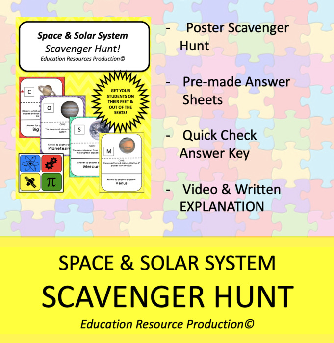 Solar System Scavenger Hunt Activity | The Storepaperoomates Retail Market - Fast Affordable Shopping