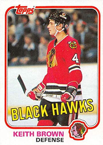 1981-82 Topps Hockey Card #W67 Keith Brown Chicago Blackhawks Officially Licensed Trading Card