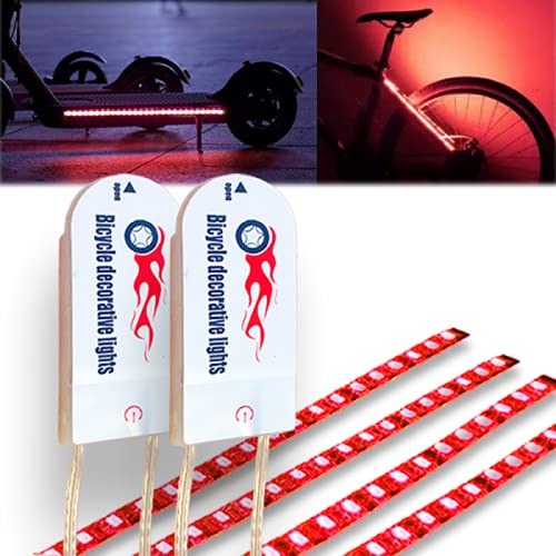 UCINNOVATE Skateboard Lights Underglow – Waterprood LED Lights for Longboard Skateboard – Scooter Accessories, 2 Pack Red Lights with Spare Batteries