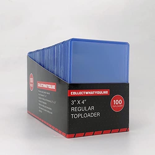 Needs 100 pcs 3inch x 4inch Plastic Clear Toploader Card Holder for Sports Cards and Trading Cards, 7.6 cm x 10.1 cm