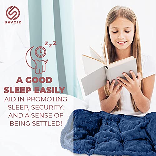SAVOIZ -Weighted Lap Pad for Kids 5 pounds – Great Sensory Weighted Lap Blanket for Kids in School & On-The-Go – Calming Sensory Pad with Minky Fabric -Includes Fidget Toy | The Storepaperoomates Retail Market - Fast Affordable Shopping