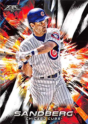 2018 Topps Fire Baseball #10 Ryne Sandberg Chicago Cubs Official MLB Baseball Trading Card in Raw (NM or Better) Condition