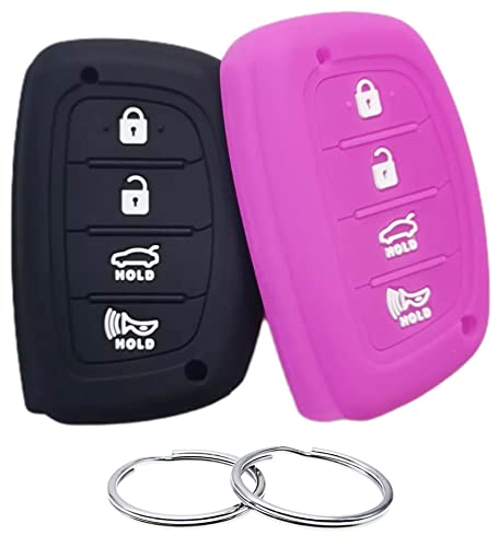 REPROTECTING Silicone Rubber Key Fob Cover Compatible with 2016-2021 Hyundai Elantra Elantra GT Ioniq Sonata Tucson SY5MDFNA433(not for Keys with Eject / flip / fold Buttons)