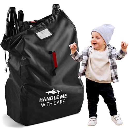 Stroller Travel Bag for Airplane Gate Check-in – Ultra Durable, Water Resistant W/Adjustable Carry Straps – Large Standard or Double Stroller