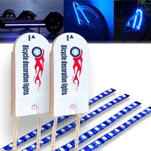 UCINNOVATE LED Waterproof Skateboard Lights Underglow – 2 Pack LED Strip Lights Ideal Decorative Lamp for Skateboard, Longboard, Scooter, Blue Lights with Spare Batteries
