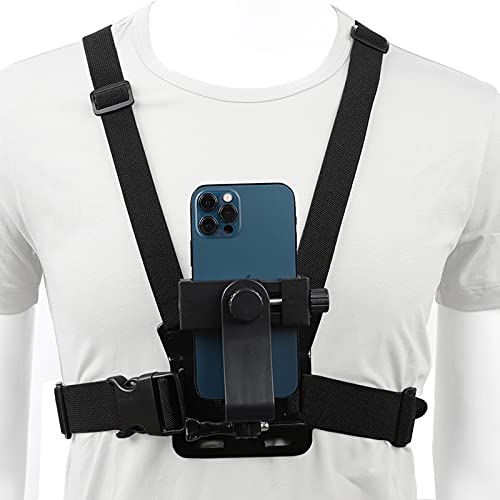 PellKing Mobile Phone Chest Mount Harness Strap Holder Cell Phone Clip Action Camera POV for Samsung iPhone Plus etc