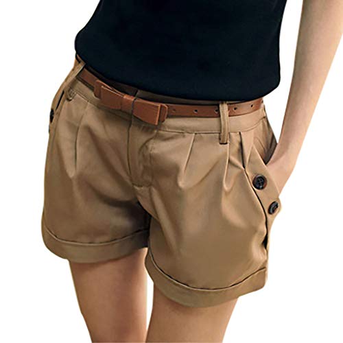 Women’s Plus Size Casual Shorts Wide Leg Summer Shorts with Pockets Loose Comfy Hot Short Pants S-3Xl Khaki