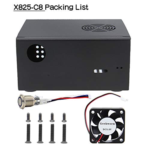 Geekworm X825-C8 (X825 V2.0) Metal Case+Power Switch+Cooling Fan Support X825 V2.0 2.5 inch SATA SSD/HDD Shield & Raspberry Pi 4 Model B & X735 Only(Not Include RPi4&X825 V2.0&X735&PSU&SSD&TF Card) | The Storepaperoomates Retail Market - Fast Affordable Shopping