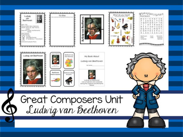 Ludwig van Beethoven Great Composer Unit. Music Appreciation.