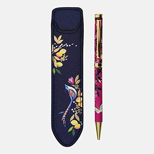 Portico Designs Ltd Sara Miller London – Pen and Pouch Set Orchard Collection, 2-Piece, Pink