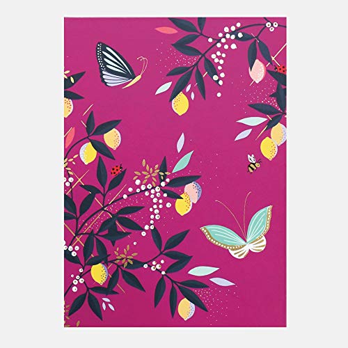 Portico Designs Ltd Sara Miller Mauve Orchard Butterfly Sticky Notes and List Pad Book
