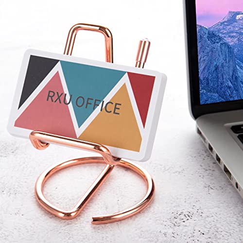 Business Card Holder for Desk,Cute Metal Rose Gold Desktop Business Card holder Display for Men & Women | The Storepaperoomates Retail Market - Fast Affordable Shopping