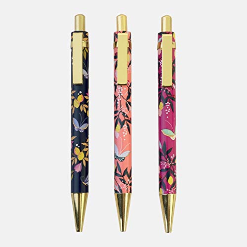 Portico Designs Ltd Sara Miller London – Ballpoint Pen Set Orchard Collection, 3-Piece, Multicolor