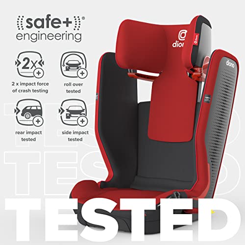 Diono Monterey 5iST FixSafe High Back Booster Car Seat with Expandable Height and Width, Compact Fold to Full Size Booster, Foldable, Portable Booster for Go-Anywhere Travel, Red Cherry | The Storepaperoomates Retail Market - Fast Affordable Shopping