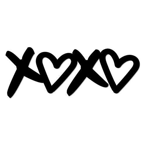 POEM Studio XOXO Metal Wall Sign Decorative Accent Decor Say I Love You Infinity Hearts Bedroom Wall Home Decor Word Sign – 3 Sizes / 13 Colors – 14″ Black – Indoor Outdoor Made in USA