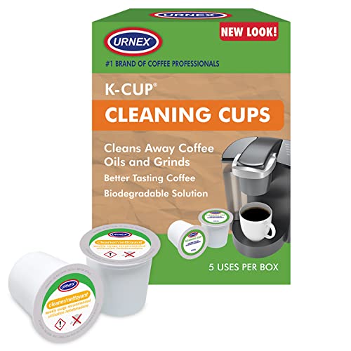 Urnex Cleaning Cups – 5 Cups – For Keurig K-Cup Coffee Machines