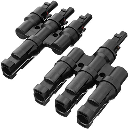 Spartan Power T Branch 3 to 1 Connector Parallel Solar Panel Cable Connectors MFFF + MMMF