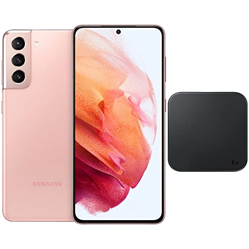 Samsung Galaxy S21 5G (128GB, 8GB) 6.2″ AMOLED 120Hz, Snapdragon 888, Global 5G Volte Fully Unlocked (AT&T, Verizon, T-Mobile, Global) G991U1 (w/ 25W Charge Cube & Fast Wireless Charger, Pink)