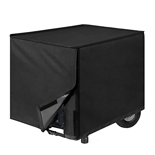 Sunolga Black Generator Cover with Heavy Duty 600D Oxford Fabric and Waterproof PVC Coating, UV Resistant Generator Shed for 5000-10000 Watt Universal Portable Generators（32 x 24 x 24 inches）